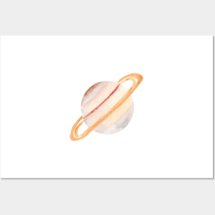 Saturn Watercolor Illustration Posters and Art